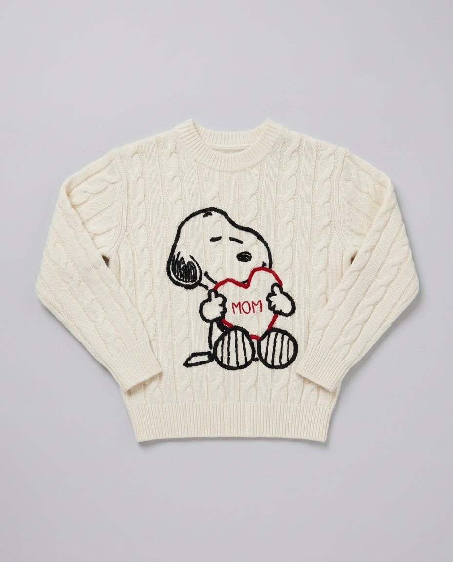 Maglione Saint Barth Kids Snoopy Outline – fronte