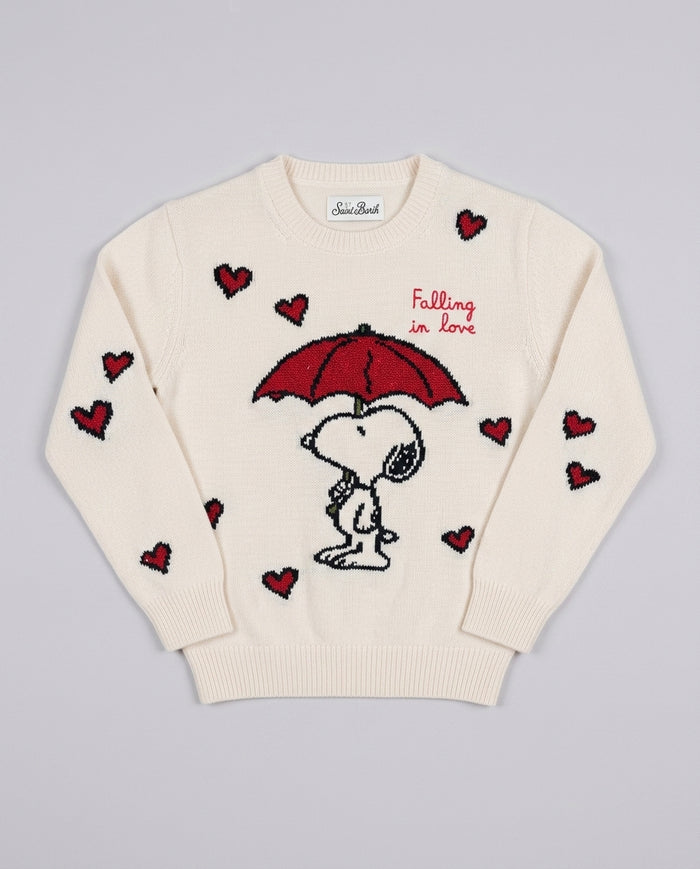 Maglione Saint Barth Kids Snoopy Falling in Love – fronte