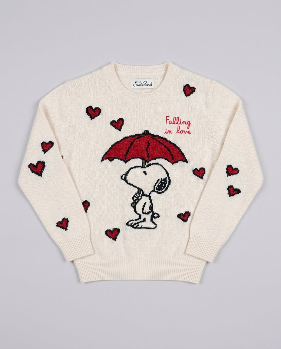 Maglione Saint Barth Kids Snoopy Falling in Love – fronte