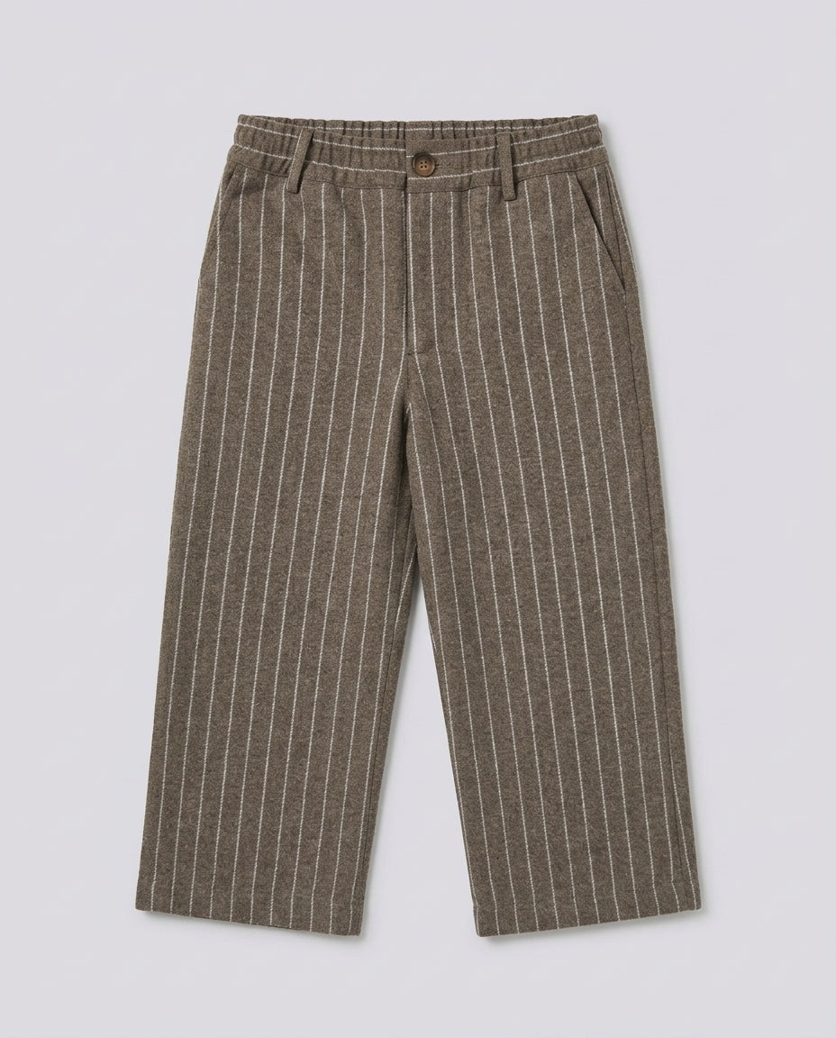 Pantaloni in Flanella Saint Barth Kids Gessato – fronte