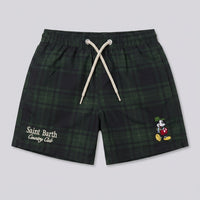 Costume Mare Saint Barth Kids Topolino Tartan – fronte