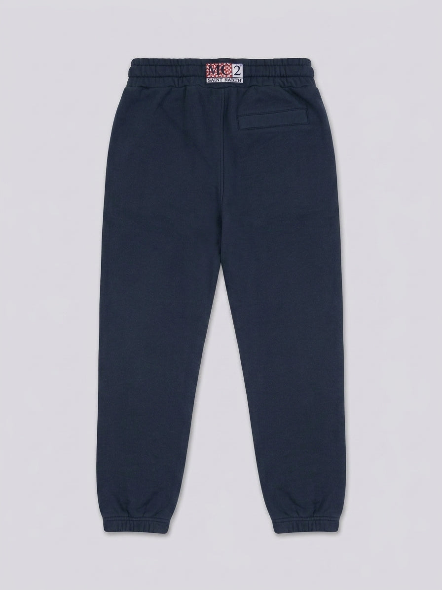 Pantaloni Saint Barth Kids Blu Navy – fronte