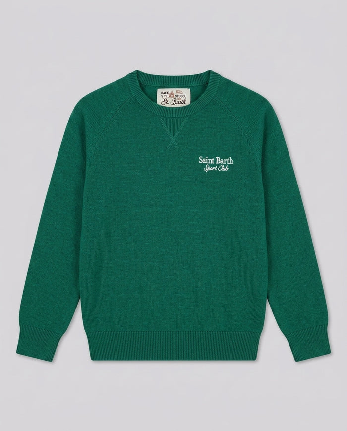 Maglione Saint Barth Kids Verde – fronte