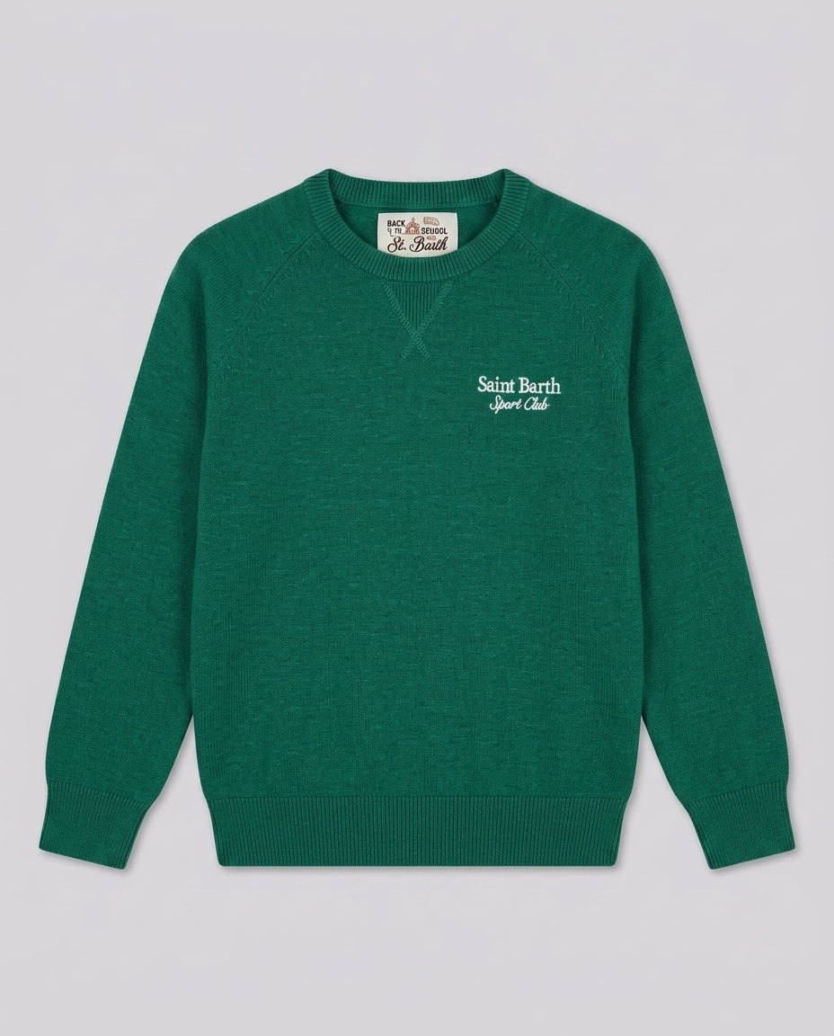 Maglione Saint Barth Kids Verde – fronte
