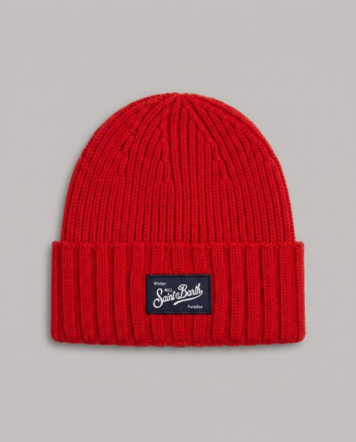 Cappello in Lana Saint Barth Kids Rossa – fronte