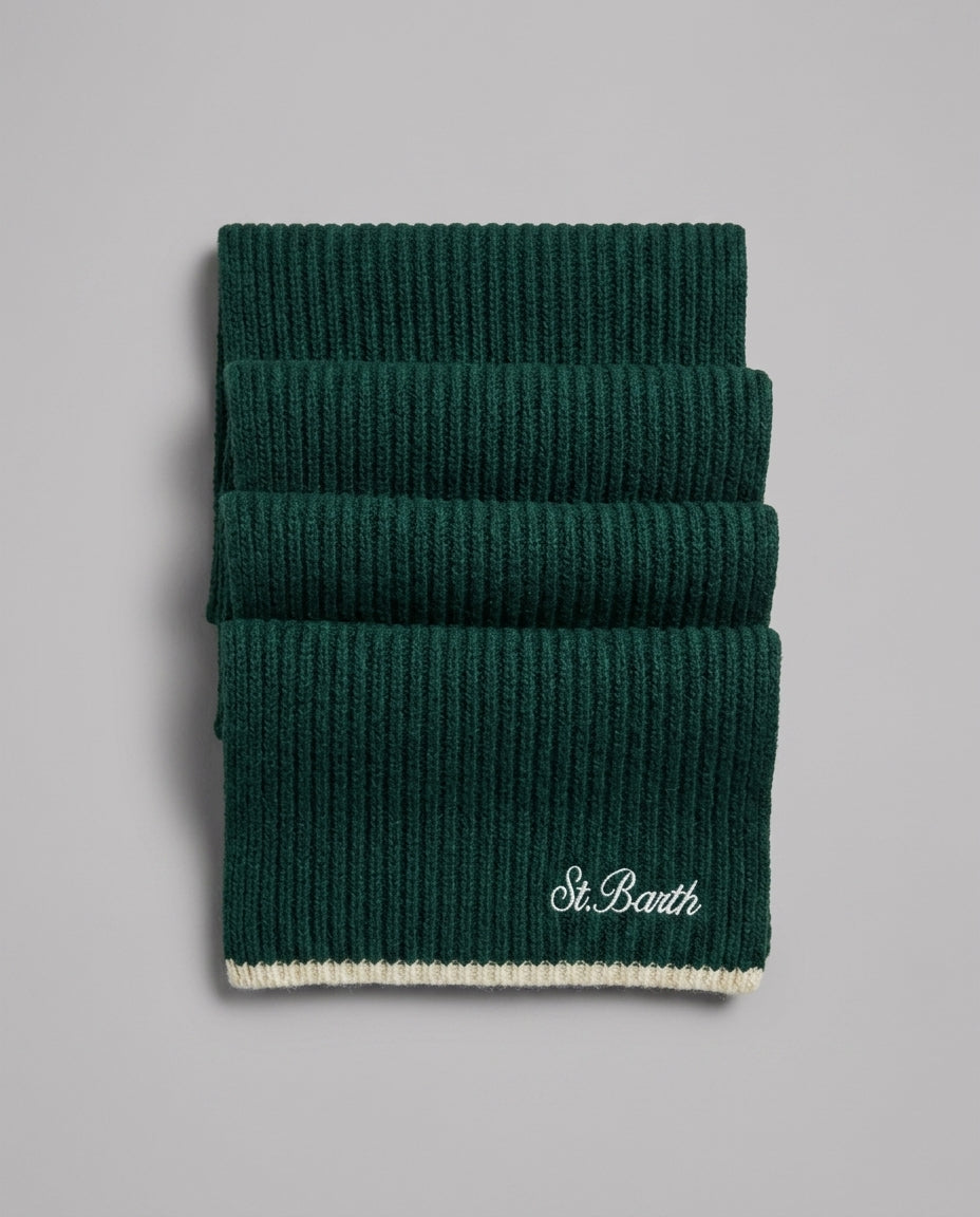 Sciarpa Saint Barth Kids a Coste Verde Inglese – fronte