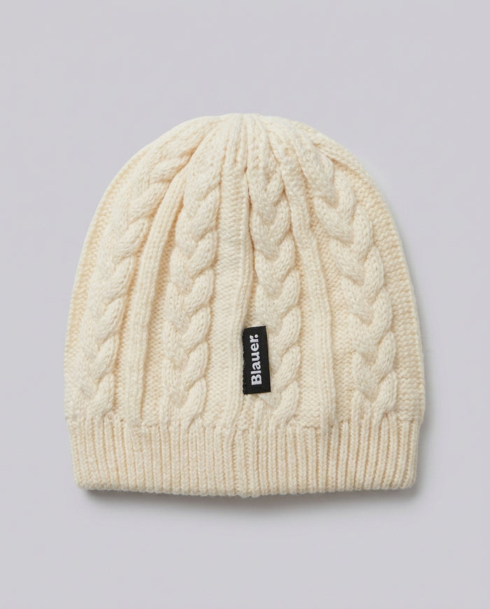 Beanie Blauer Kids Bianco da neonato – fronte