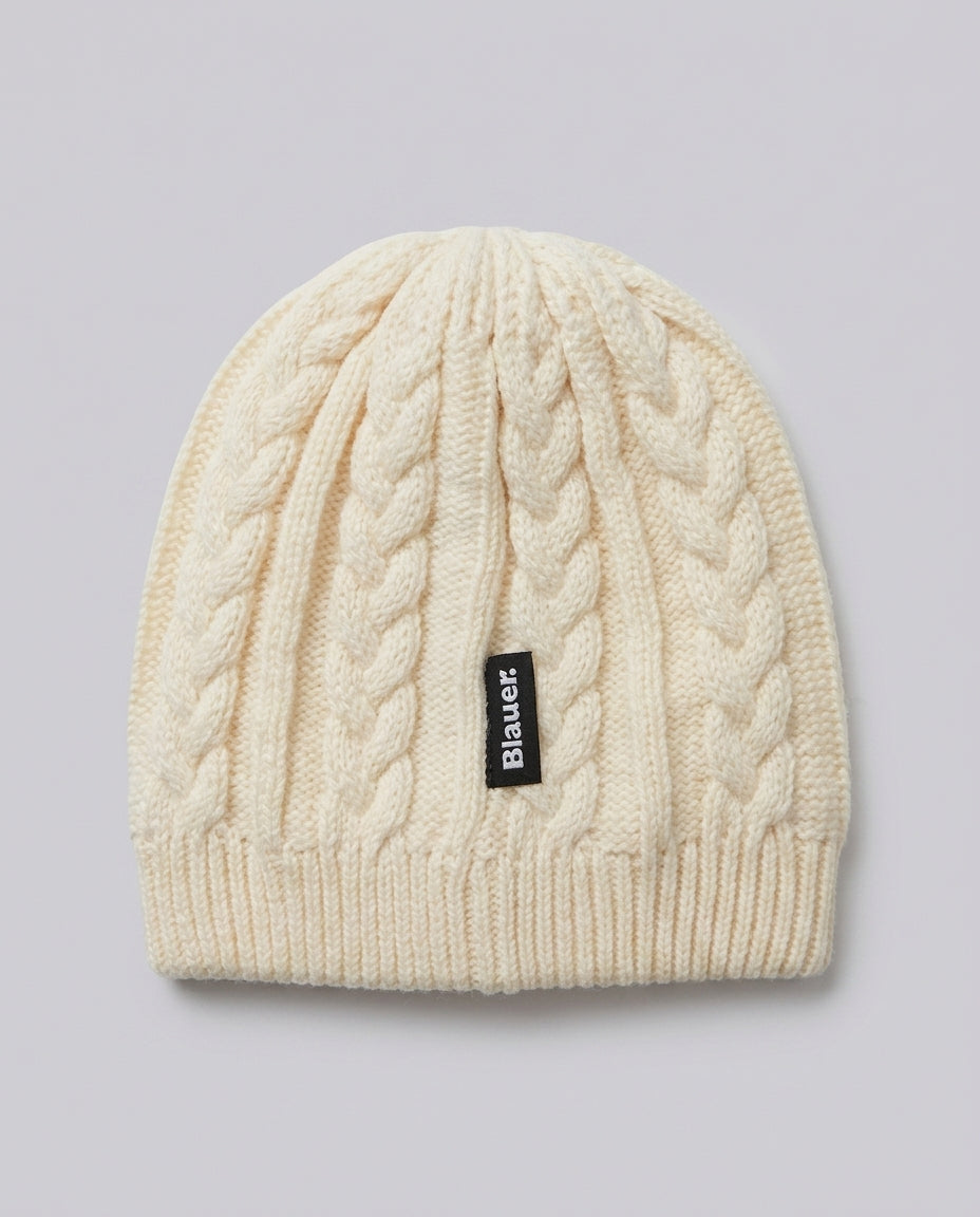 Beanie Blauer Kids Bianco da neonato – fronte