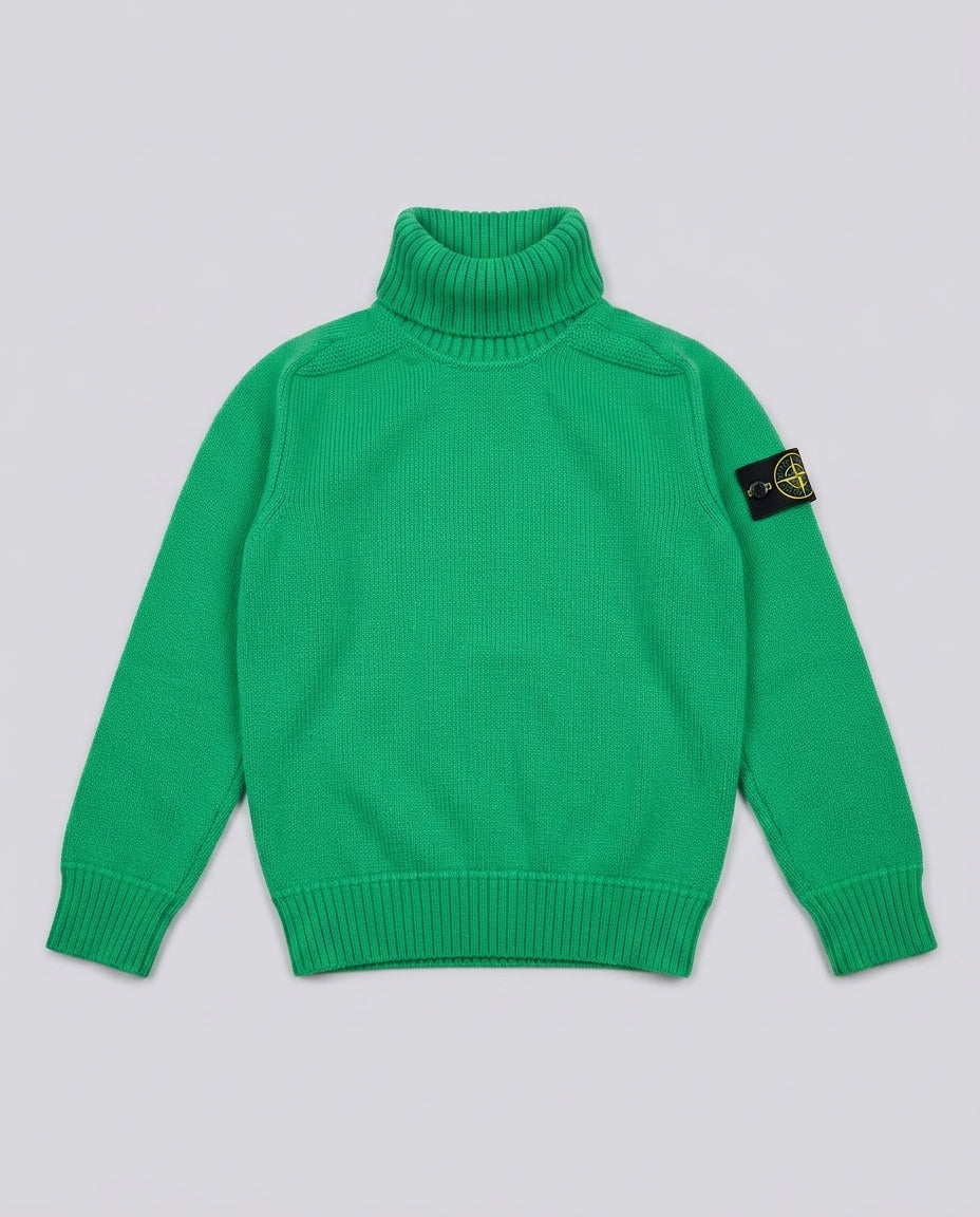 Pullover Stone Island Kids verde da bimbo 8 anni – fronte