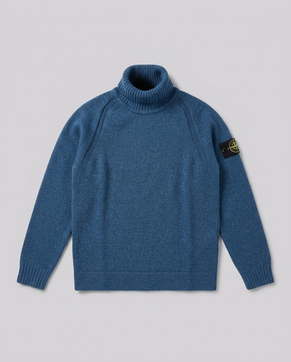 Maglione Stone Island Kids blu ottanio da bambino 10 anni – fronte