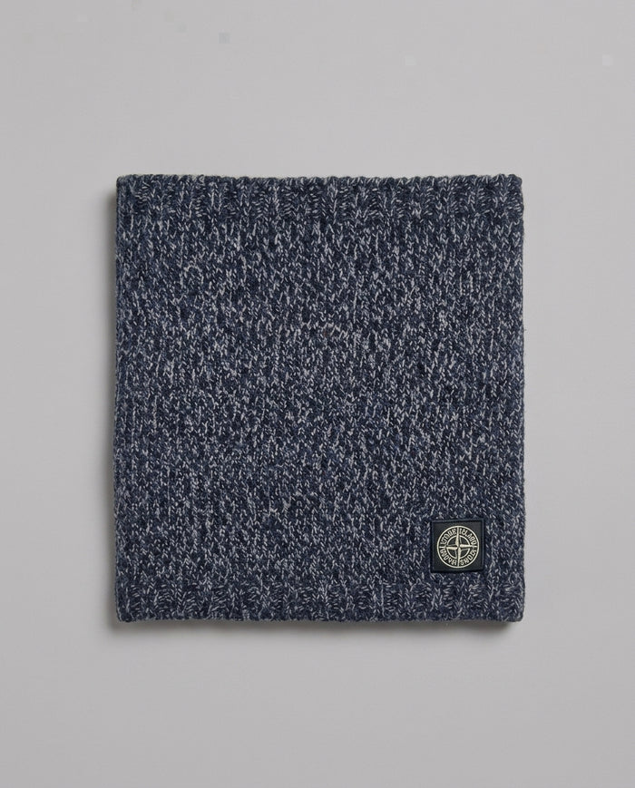 Scaldacollo Stone Island Kids blu e grigio da bimbo – fronte