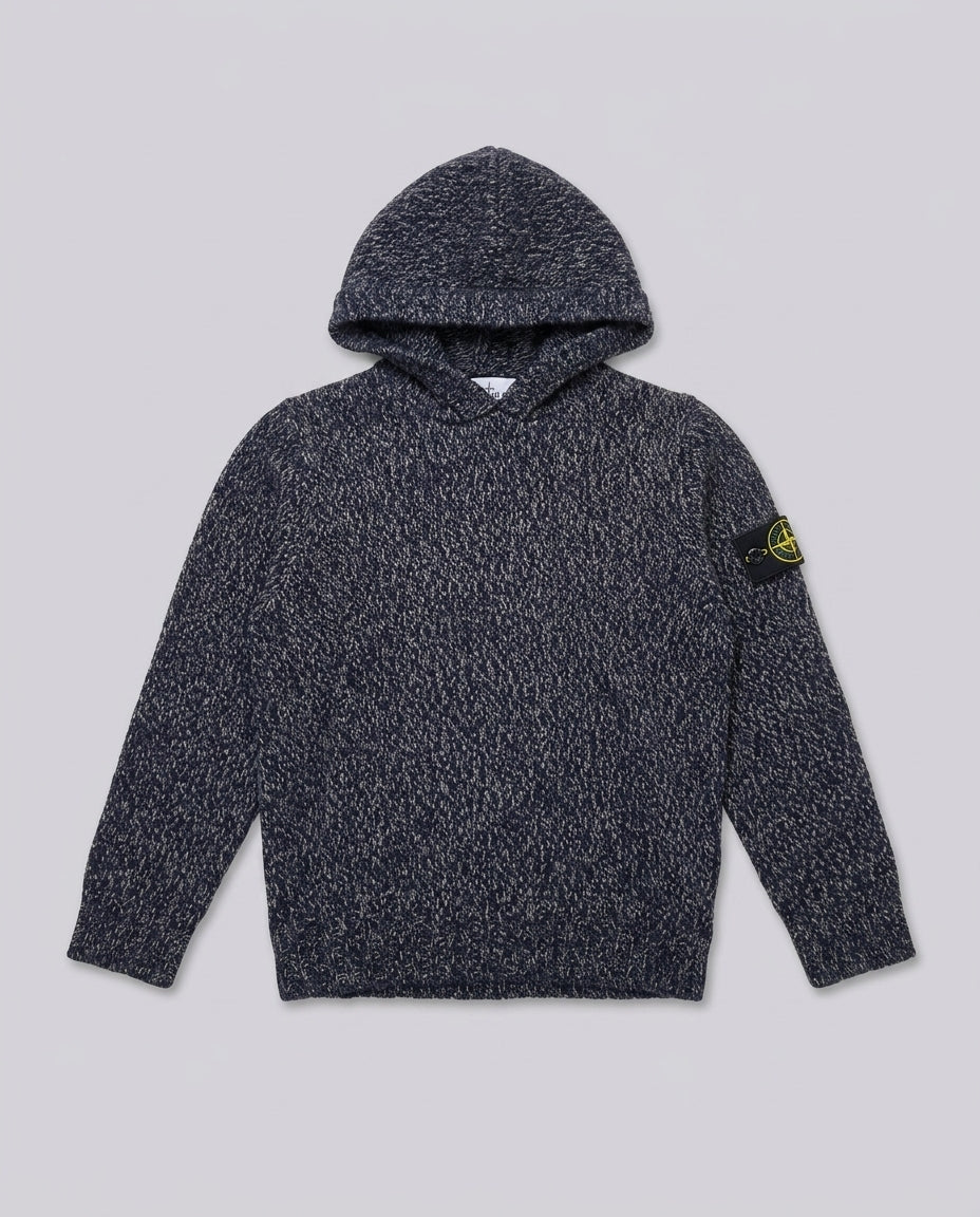 Pullover Stone Island Kids blu e grigio da bimbo 8 anni – fronte