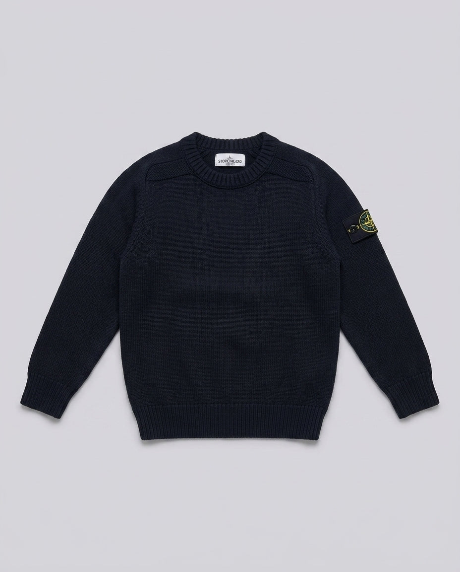 Pullover Stone Island Kids navy da bimbo 8 anni – fronte