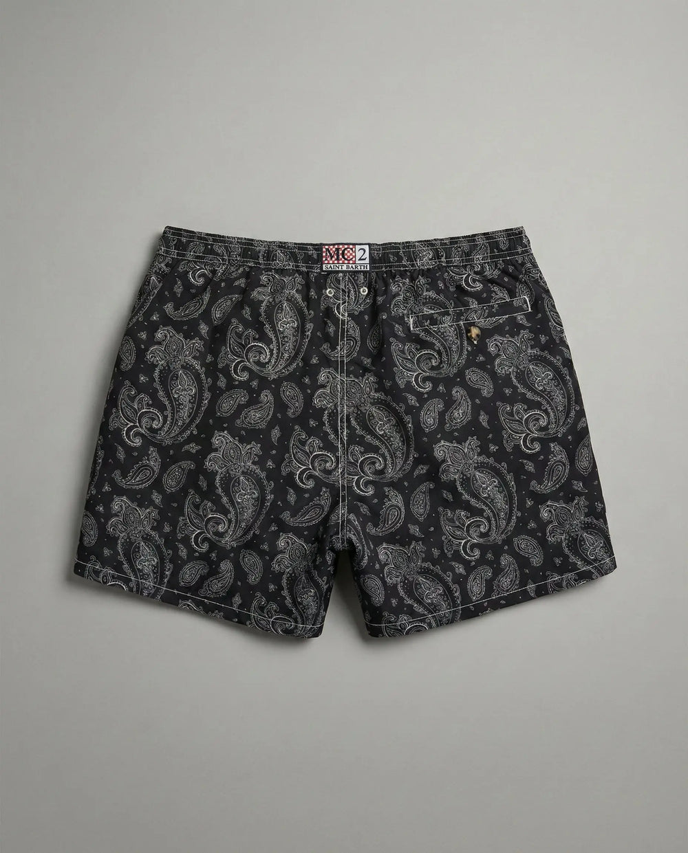 Costume Uomo Nero MC2 Saint Barth | Stampa Paisley Mc2 Saint Barth