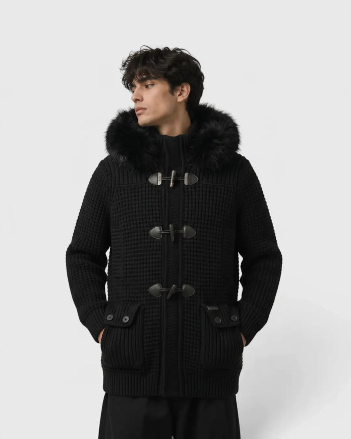 Giacchetto Bark Nero con Pelliccia | Uomo Donna