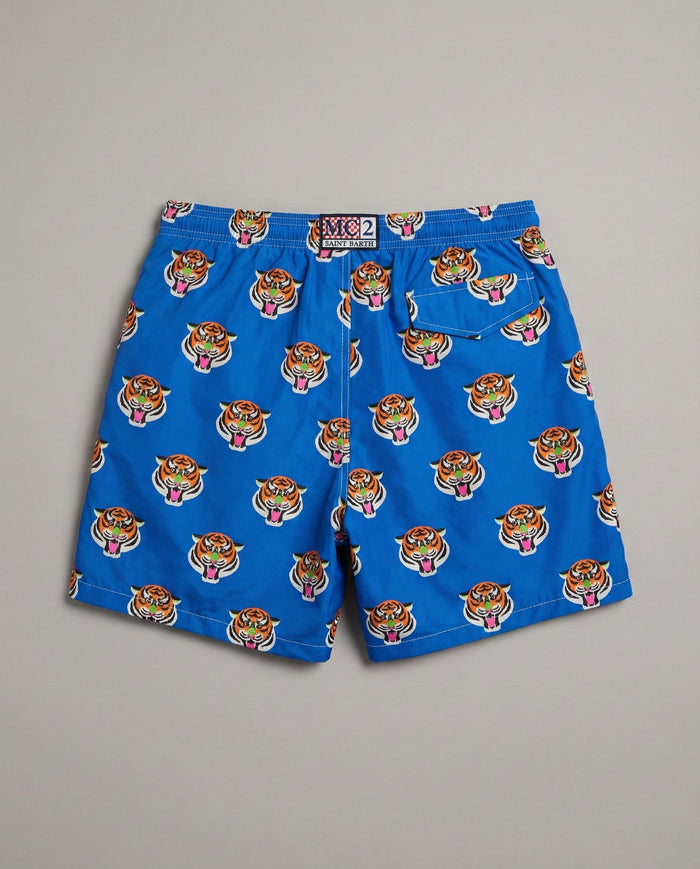 Costume Blu Uomo Mc2 Saint Barth | Stampa Tigre Mc2 Saint Barth
