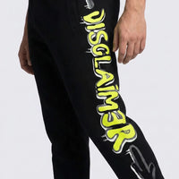 Pantaloni Disclaimer Uomo | Logo Laterale | Nero Logo Disclaimer