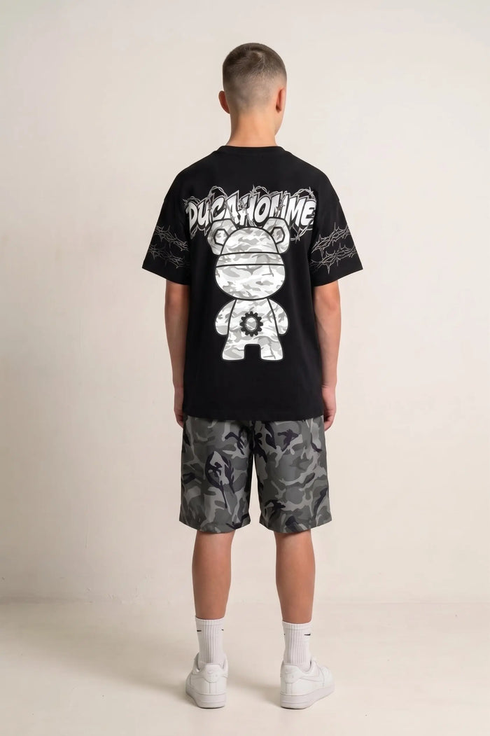 T Shirt Duca Homme Bambino Stampa Teddy Duca Homme