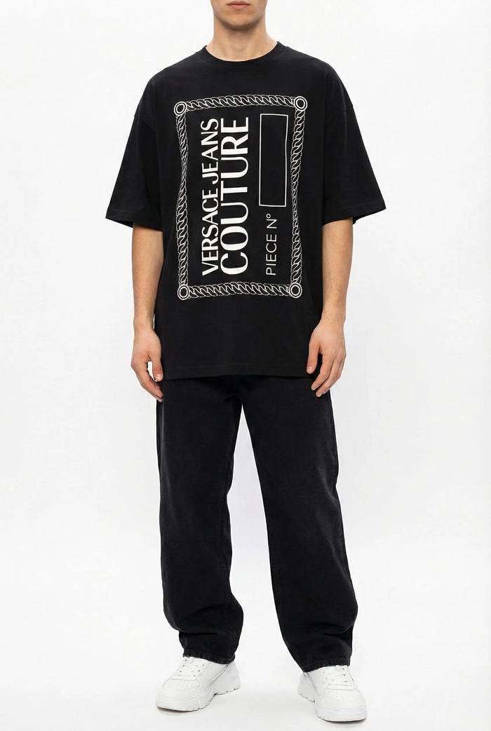 T Shirt Versace Jeans Couture Uomo | Oversize | Nero Versace Jeans