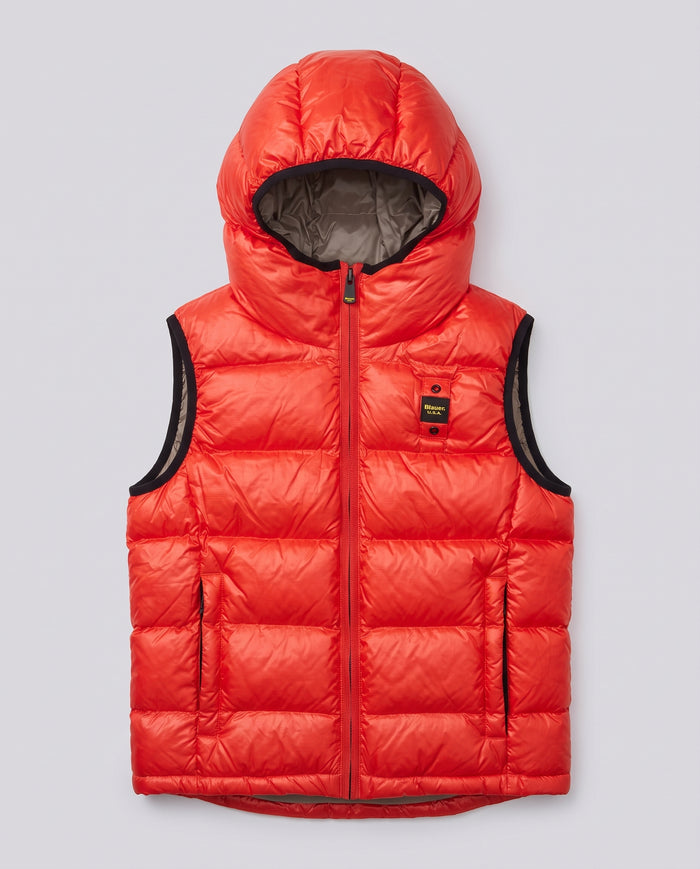 Gilet Blauer Kids rosso con cappuccio da bambino 8 anni – fronte