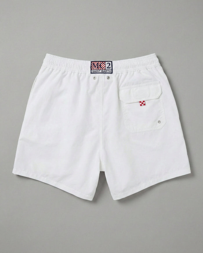 Costume Bianco Uomo Mc2 Saint Barth | Logo Fluo Mc2 Saint Barth