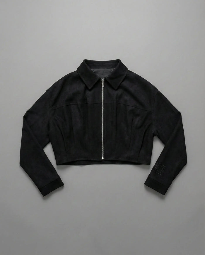 Giacca Donna Nera Zip Corta con Colletto | Gaelle Paris Gaelle Paris