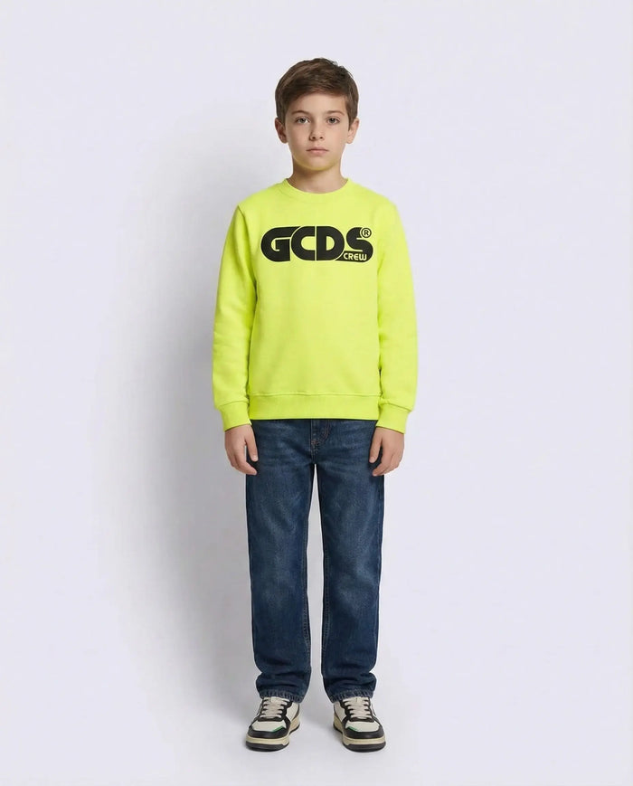 FELPA GCDS CREW FLUO LIME GCDS