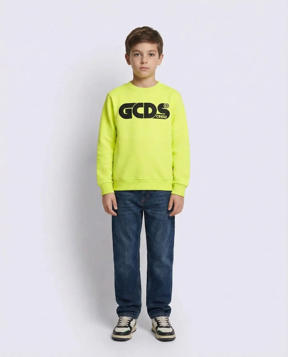 FELPA GCDS CREW FLUO LIME GCDS
