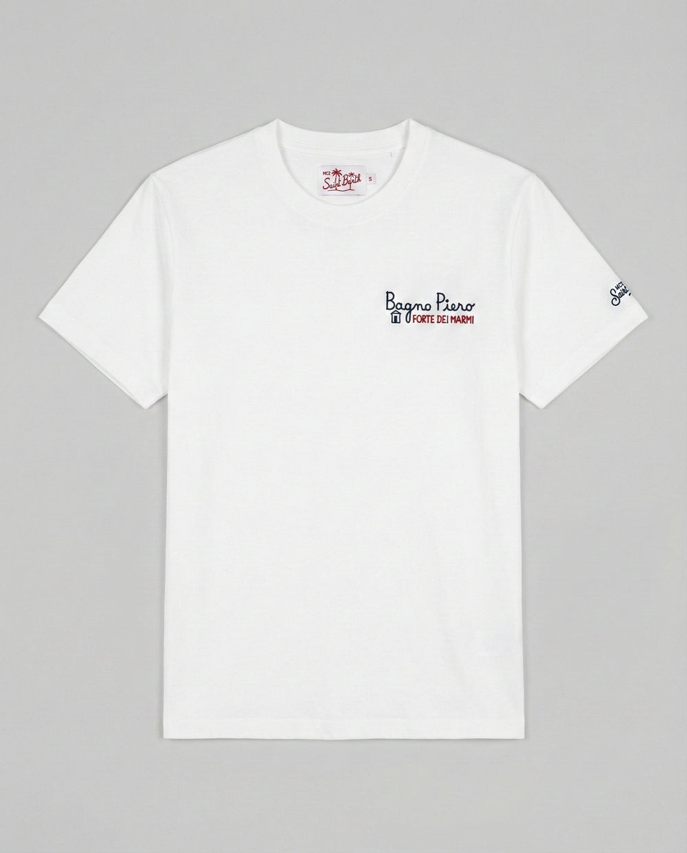 T Shirt Uomo Bianca con Ricamo Forte dei Marmi | Mc2 Saint Barth Mc2 Saint Barth