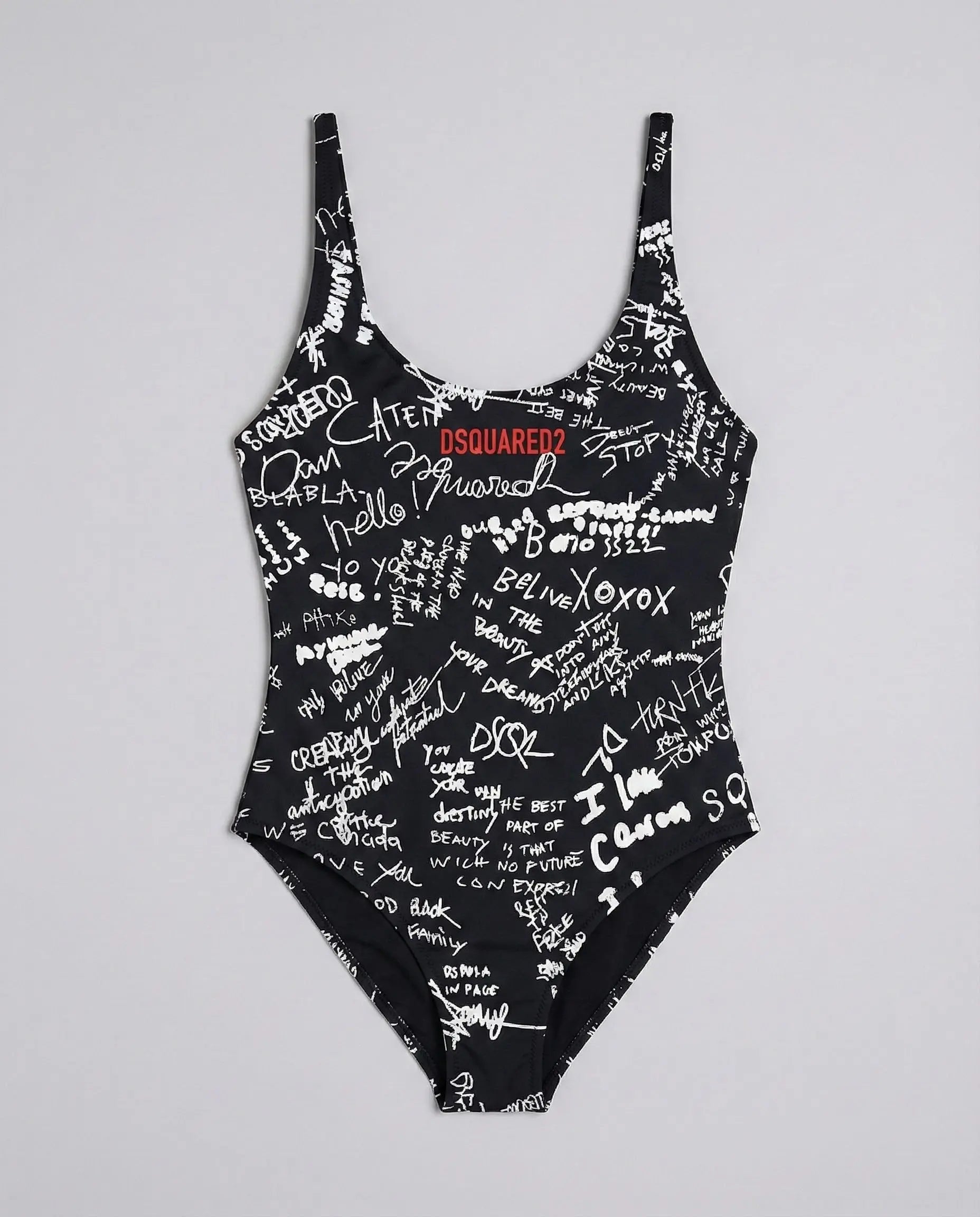 Costume Dsquared2 Intero | Logo Graffiti | Nero Dsquared2