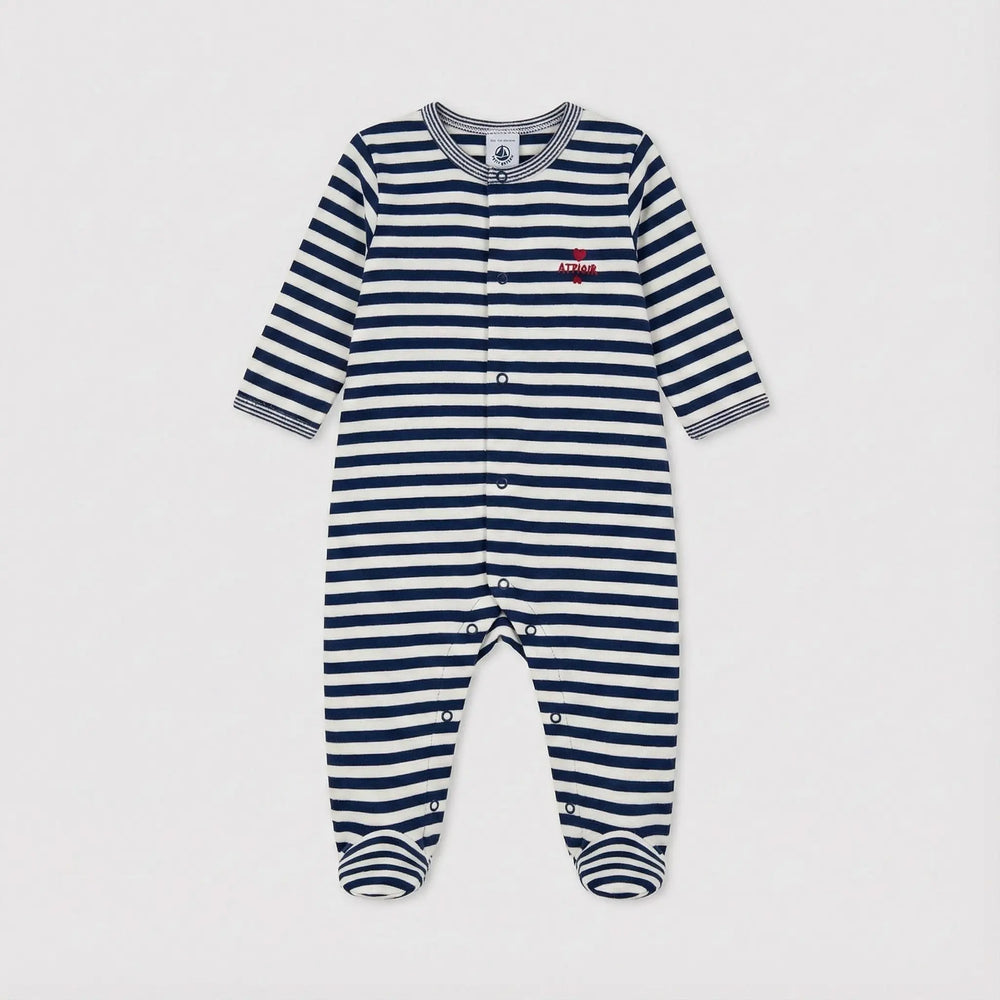 PIGIAMA BEBÈ IN TUBIQUE A RIGHE PETIT BATEAU Petit Bateau