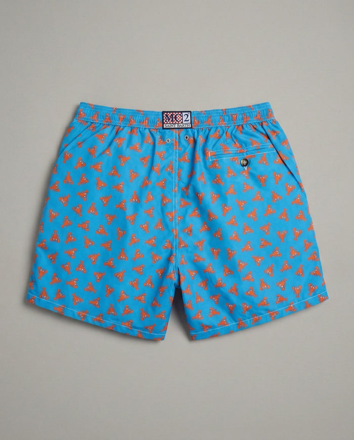 Costume Uomo Azzurro Stampa Granchi | Mc2 Saint Barth Mc2 Saint Barth
