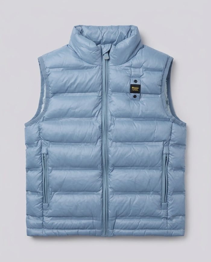 Gilet Imbottito Blauer Kids celeste da bambino 8 anni – fronte