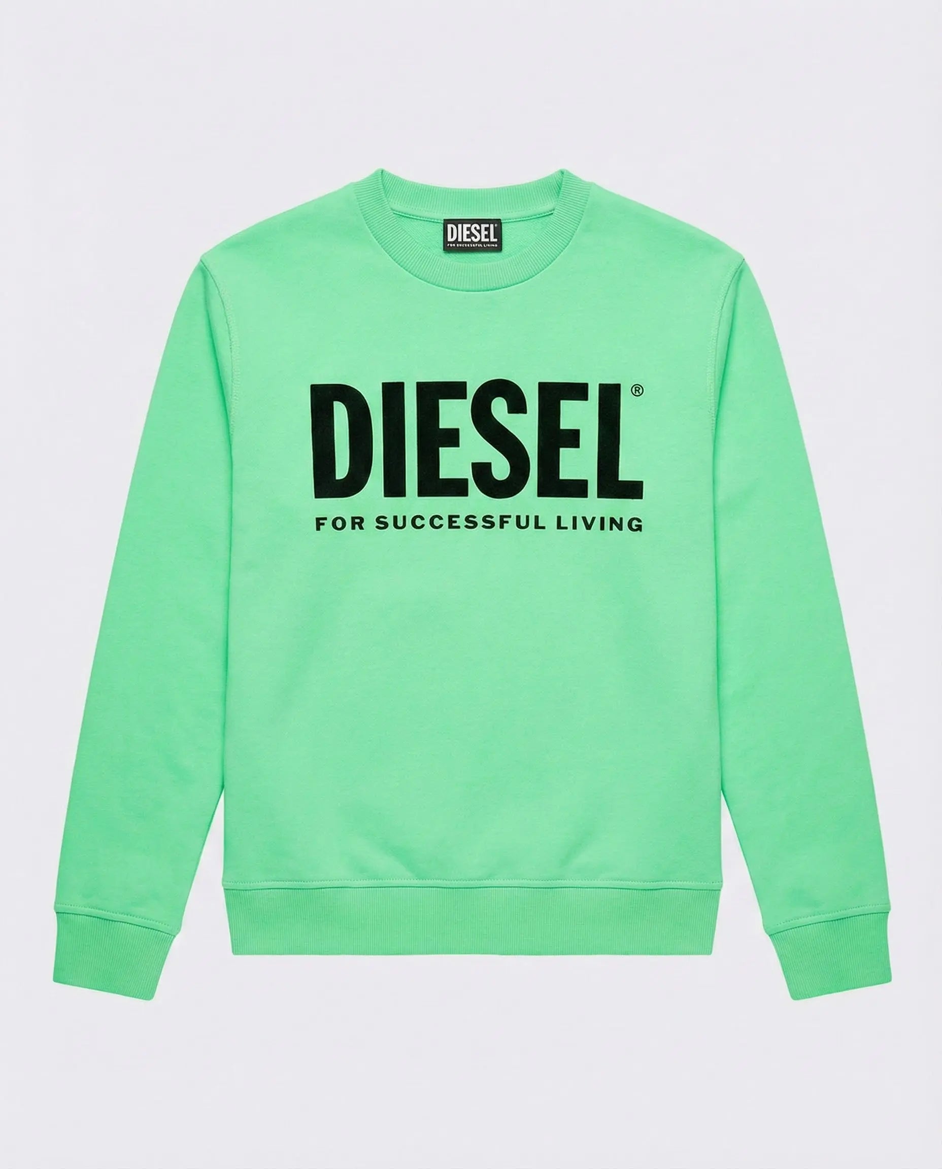 Felpa Diesel | Verde Fluo con Logo | Outlet Diesel