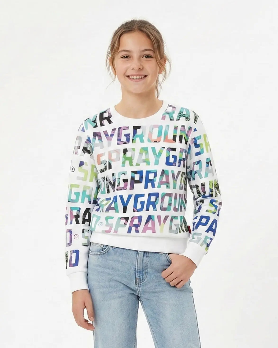 Felpa Sprayground | Logo All Over | Bianco Sprayground