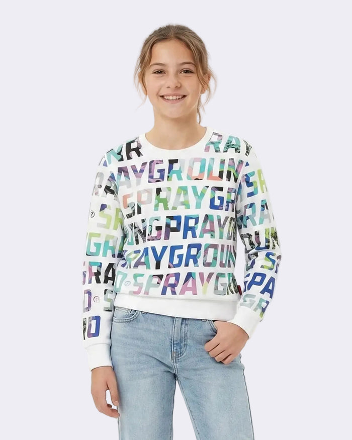 Felpa Sprayground | Logo All Over | Bianco Sprayground