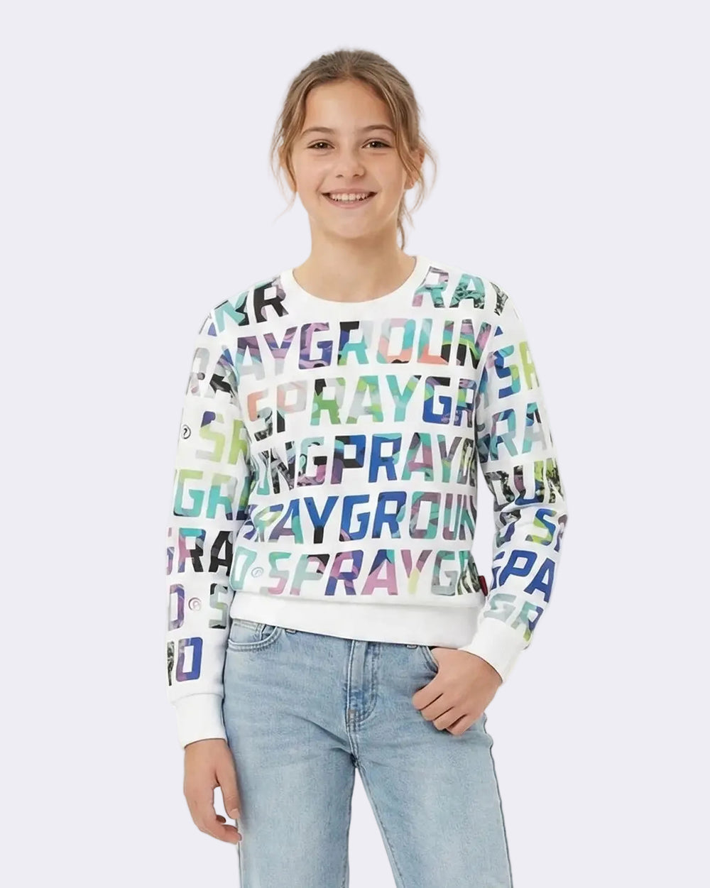 Felpa Sprayground | Logo All Over | Bianco Sprayground