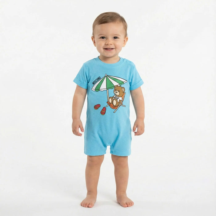 Moschino Bambino Neonato | Tuta Pagliaccetto con Logo | Moschino Kids Outlet Moschino Kids Neonato