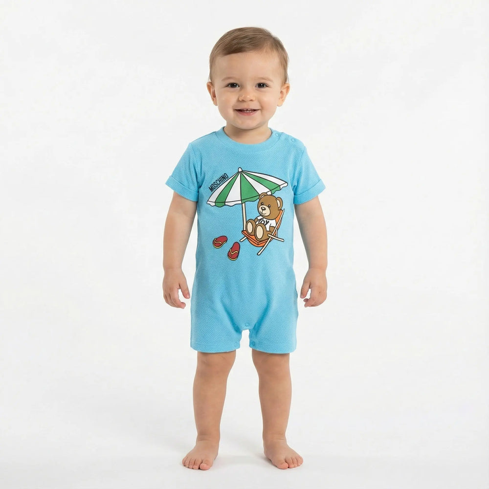 Moschino Bambino Neonato | Tuta Pagliaccetto con Logo | Moschino Kids Outlet Moschino Kids Neonato