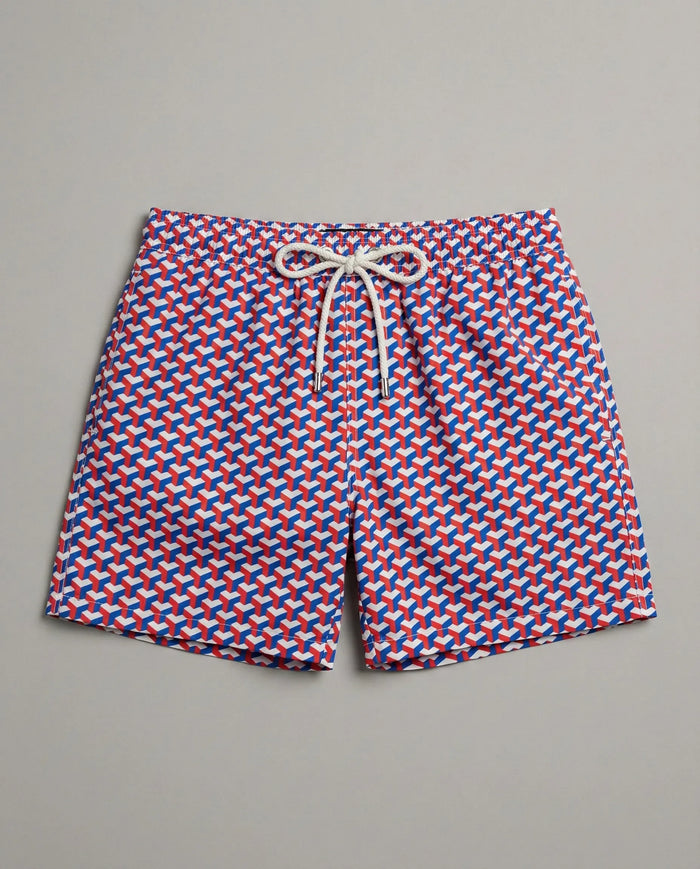 Costume Uomo Lighting 70 Multicolor MC2 Saint Barth | Stampa Geometrica Mc2 Saint Barth