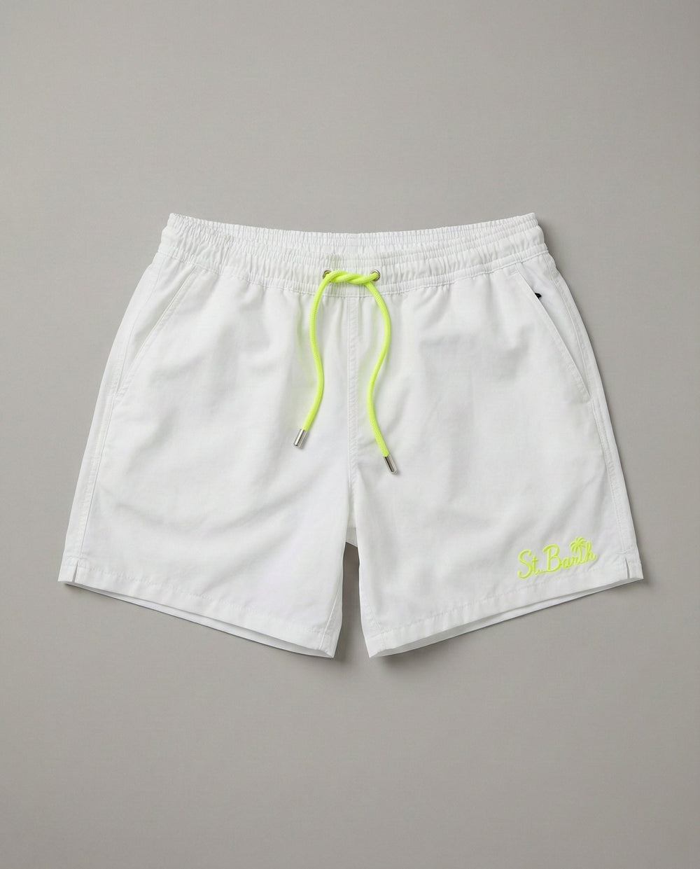 Costume Bianco Uomo Mc2 Saint Barth | Logo Fluo Mc2 Saint Barth