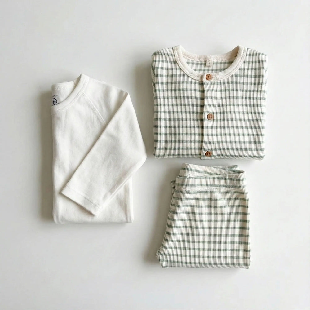 COMPLETO 3 PEZZI BEBÈ IN SPUGNA BOUCLETTE BEBÈ PETIT BATEAU Petit Bateau