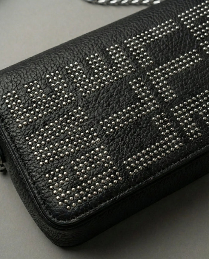 Borsa Nera Logo Borchie Gaelle Paris Donna Gaelle Paris