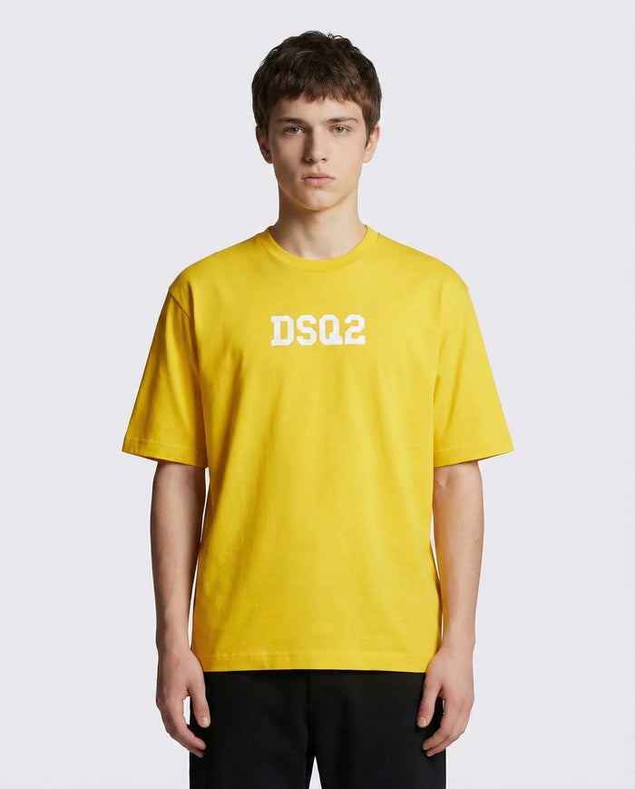 T Shirt Dsquared2 | Mini Logo DSQ2 | Giallo Dsquared2