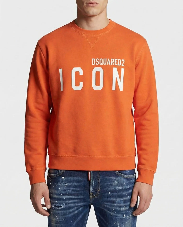 Felpa Dsquared2 Icon | Unisex | Logo Icon | Arancio Dsquared2