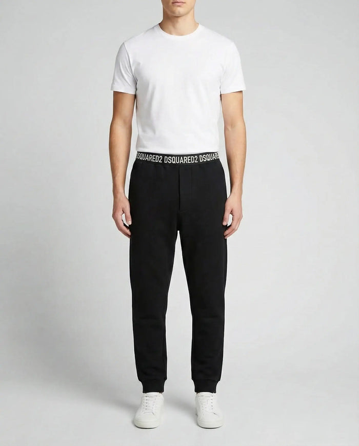 Pantaloni Dsquared2 | Logo Elastico in Vita | Linea Home | Nero Dsquared2