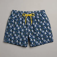 Costume Uomo Lighting 70 Blu Navy MC2 Saint Barth | Stampa Barche a Vela Mc2 Saint Barth