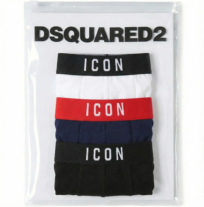 Intimo Dsquared2 | Boxer Logo Icon | Set da 3 Pezzi | Prezzo Outlet Dsquared2