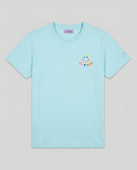 T Shirt Donna Celeste Con Stampa CHE TI RIDI? | MC2 Saint Barth Mc2 Saint Barth