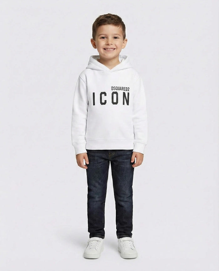 Felpa Bambino Dsquared2 Icon | Unisex | Cappuccio con Logo Dsquared2 Bambino